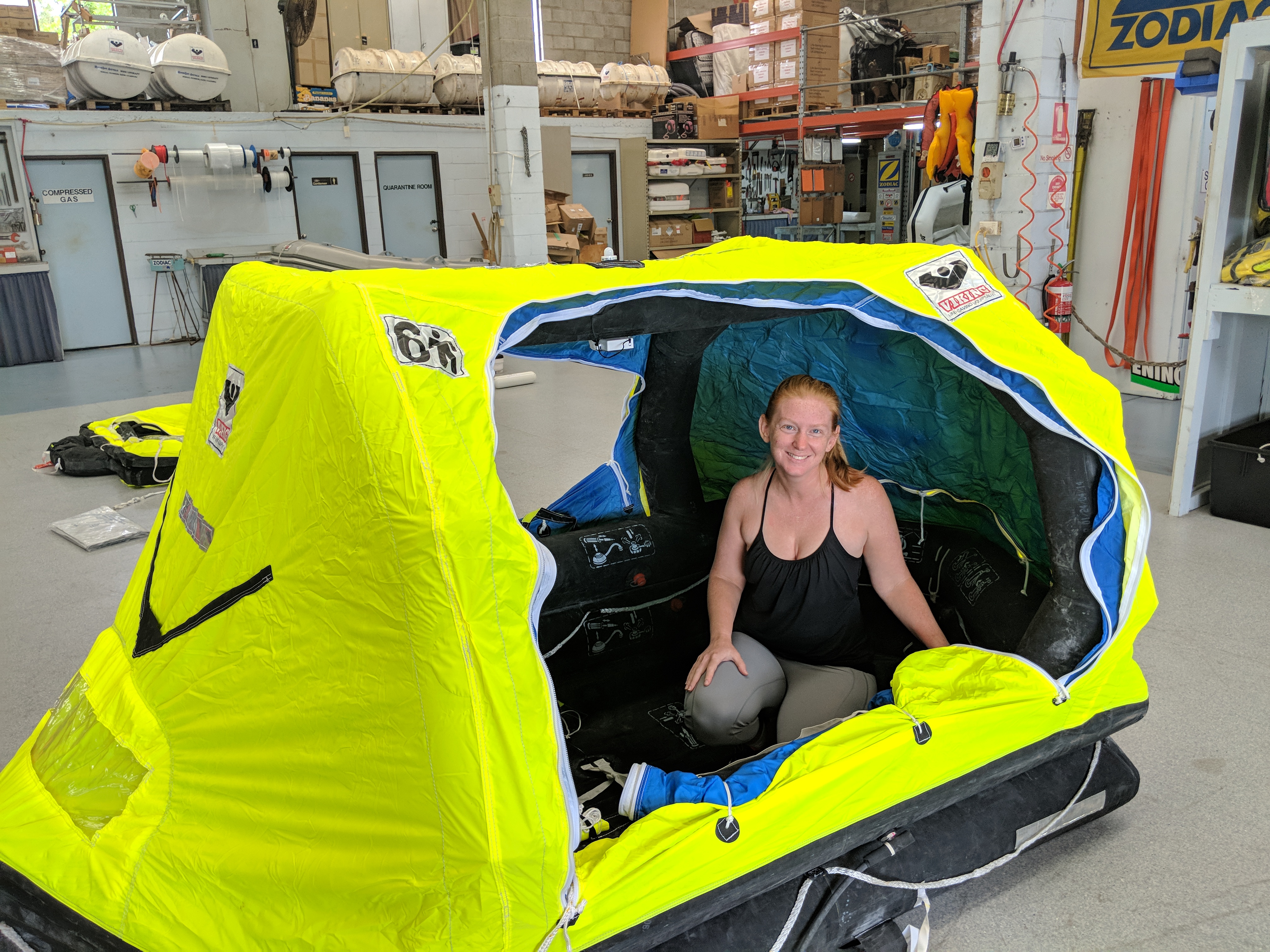 Servicing a Viking Liferaft